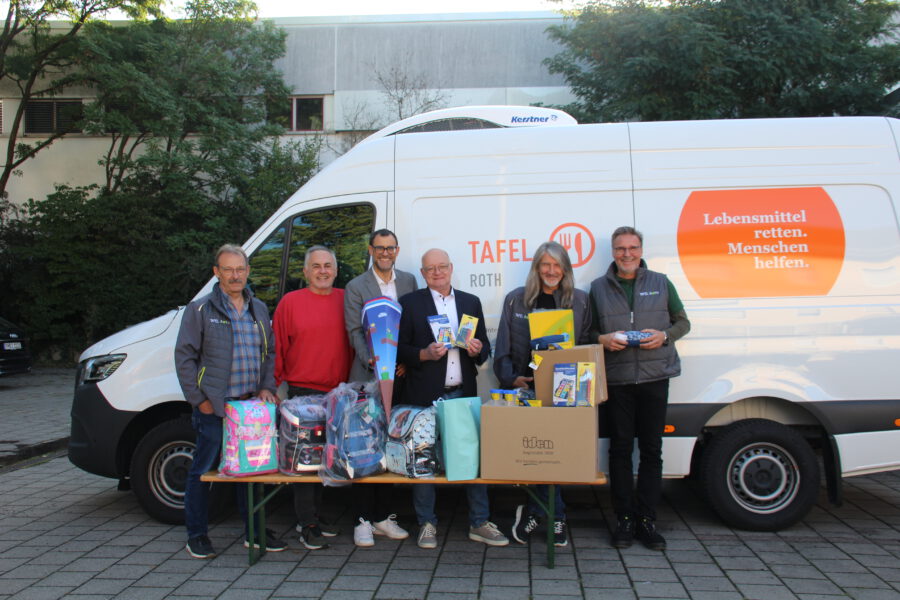 Unterstützung für den Schulstart: Aktion zugunsten der Tafel Roth e.V. bringt 1.800 Euro an Schulmaterialien